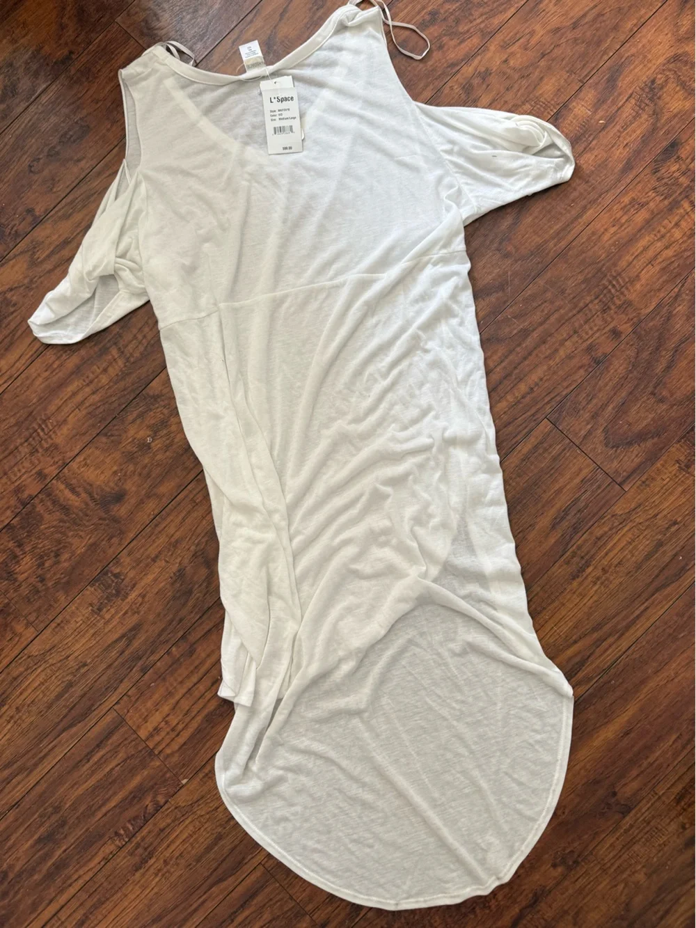 NWT l*space May’s Coverup White Off-Shoulder Swim Summer Beach Vacation | M/L